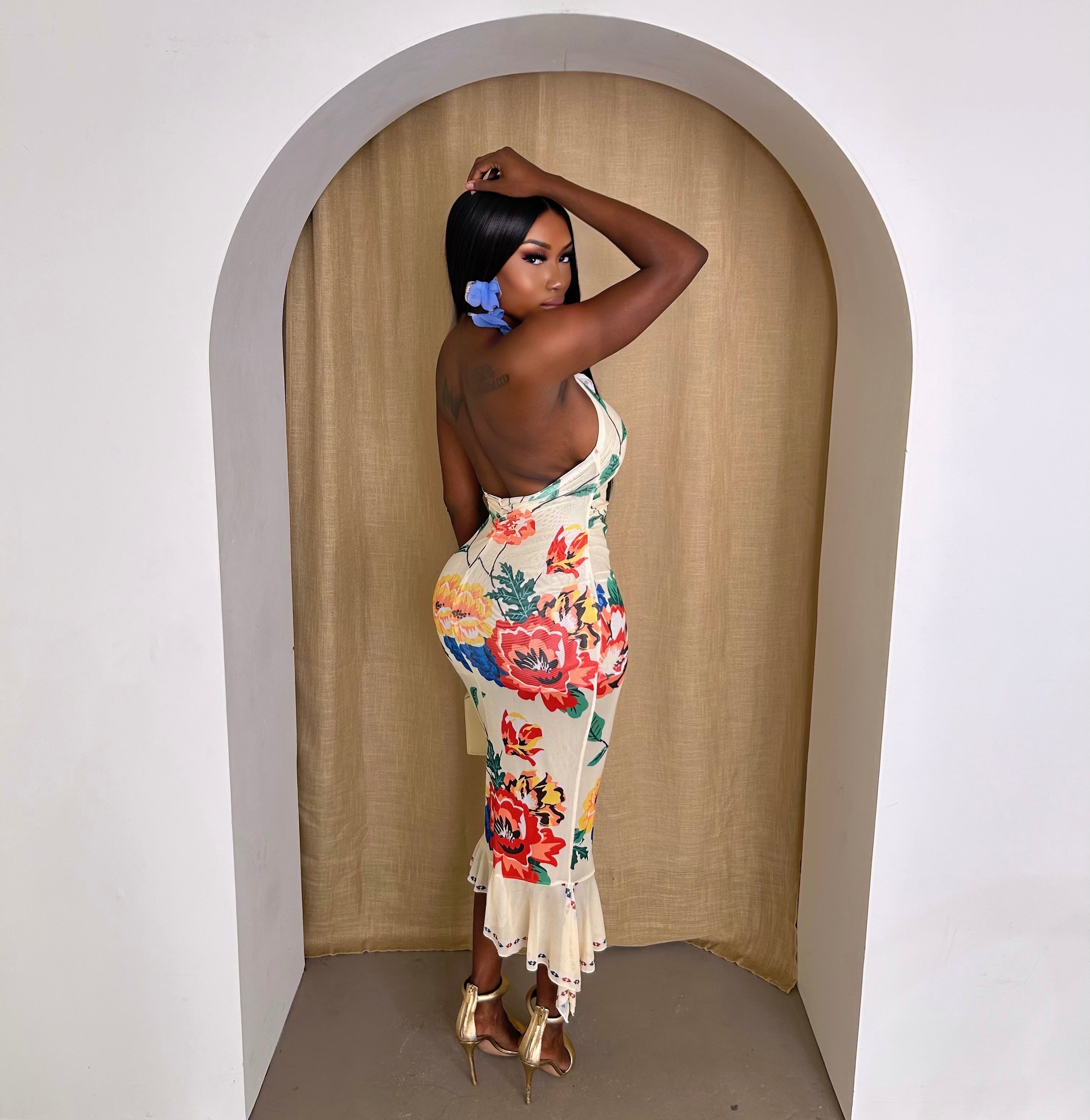 Bali Bloom Midi dress