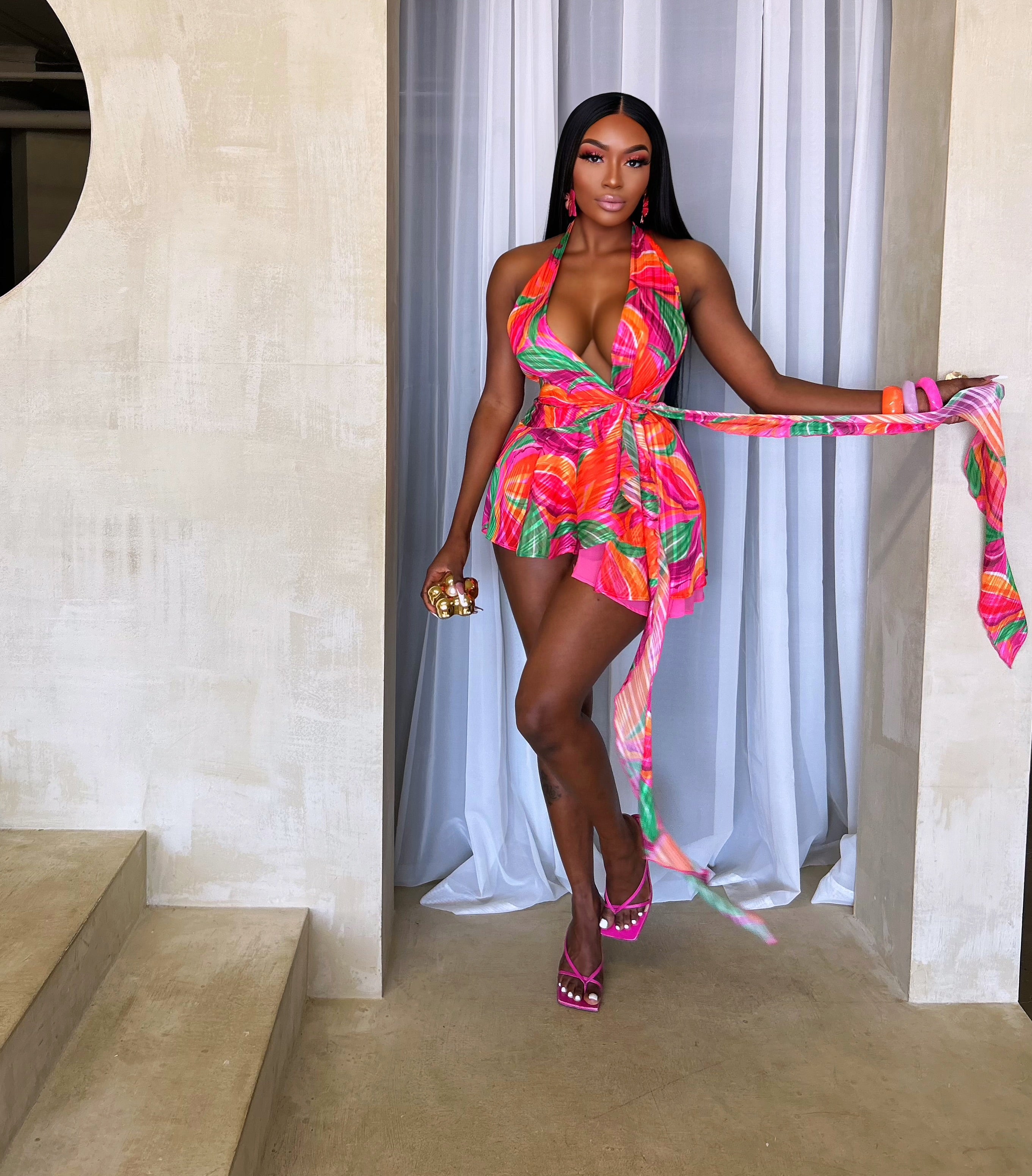 Palm Breeze Mini Dress