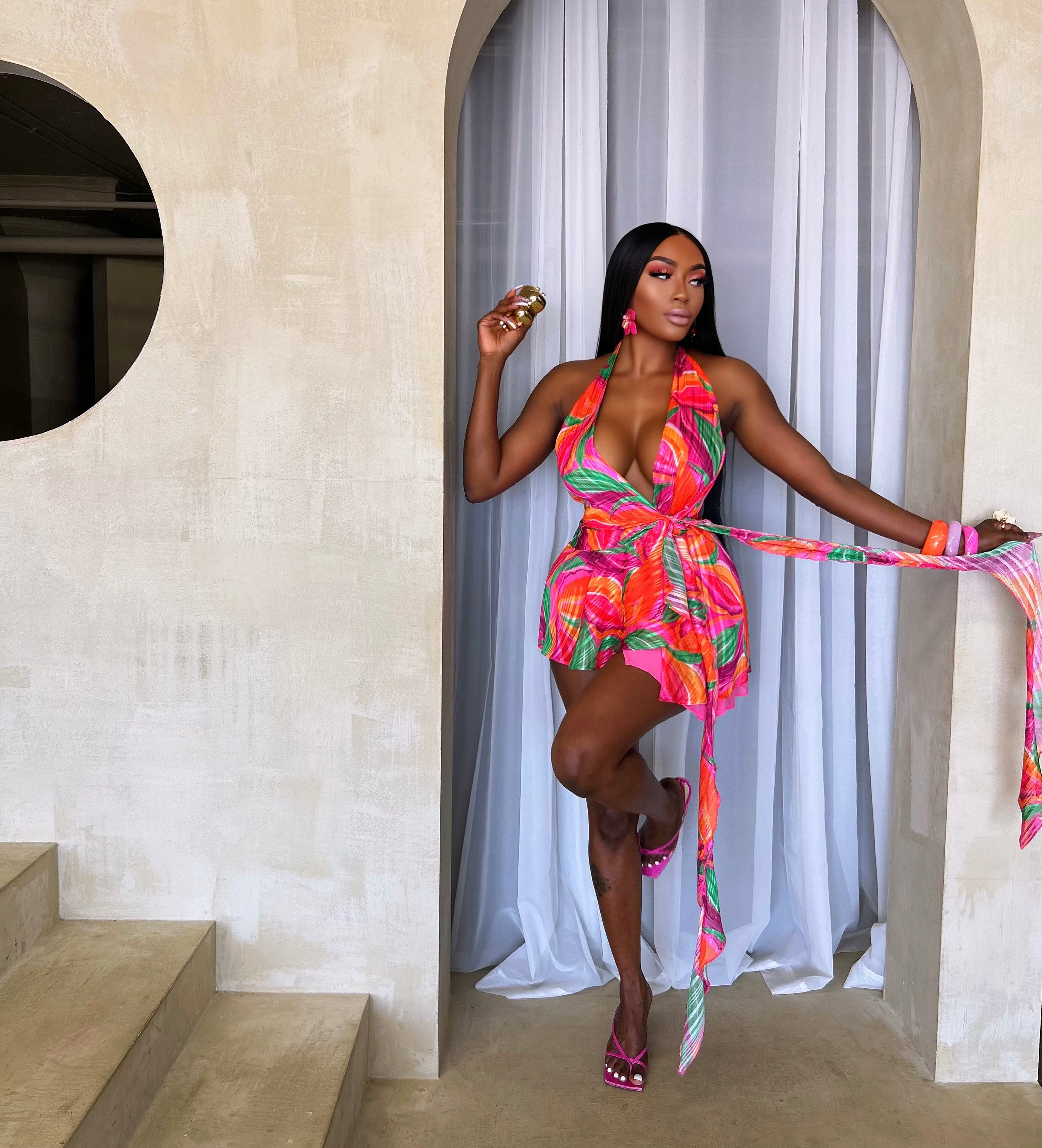 Palm Breeze Mini Dress