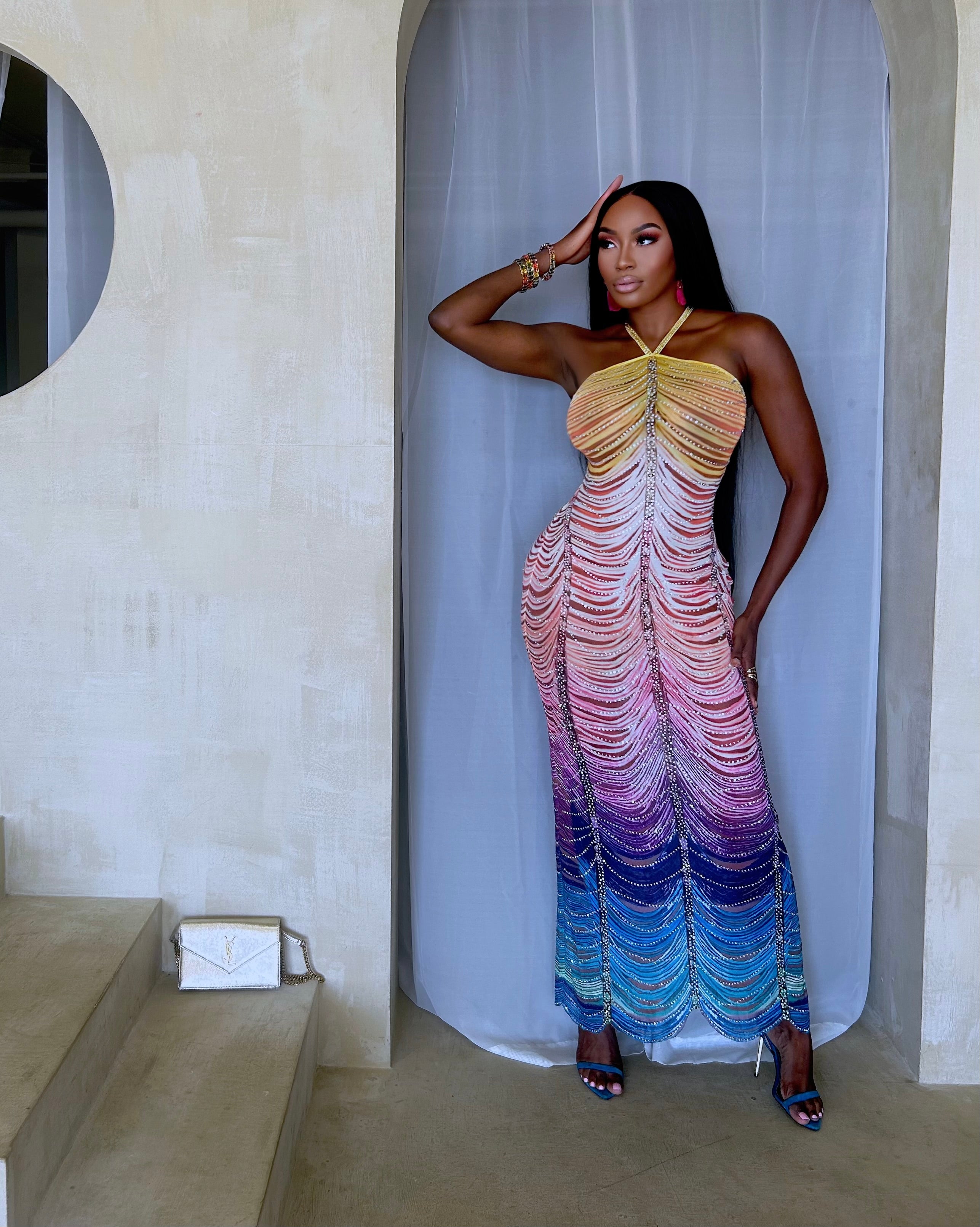 Glam maxi dress top